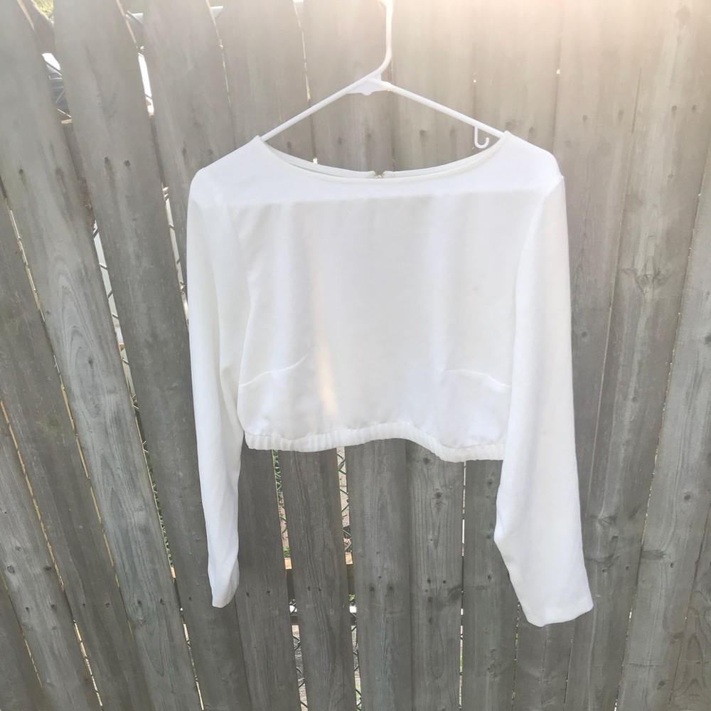 White crop top